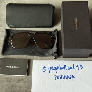 Dolce and Gabanna Aviators in Brown